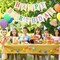 Happy Birthday Banner - NO-DIY Colorful Burlap Happy Birthday Banner Sign Happy Birthdays Party Decoration Happy Birthdays Banners Bunting for Women Men Girl Boy Celebration Party Backdrop